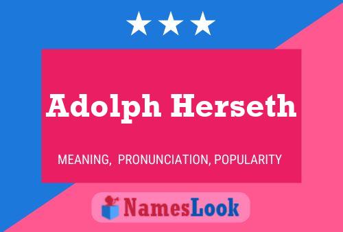 Adolph Herseth Name Poster