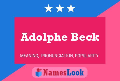 Adolphe Beck Name Poster