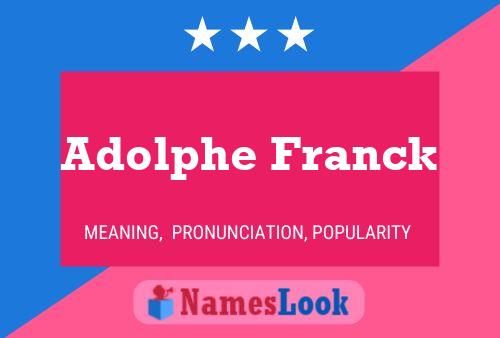 Adolphe Franck Name Poster