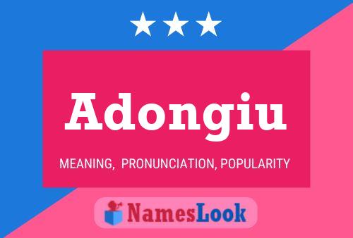 Adongiu Name Poster