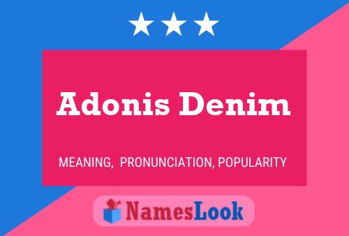 Adonis Denim Name Poster