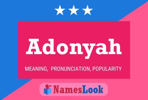 Adonyah Name Poster