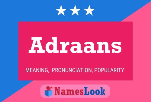 Adraans Name Poster