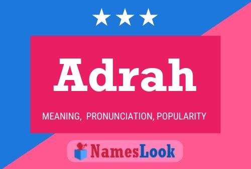 Adrah Name Poster