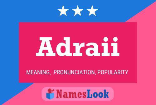 Adraii Name Poster