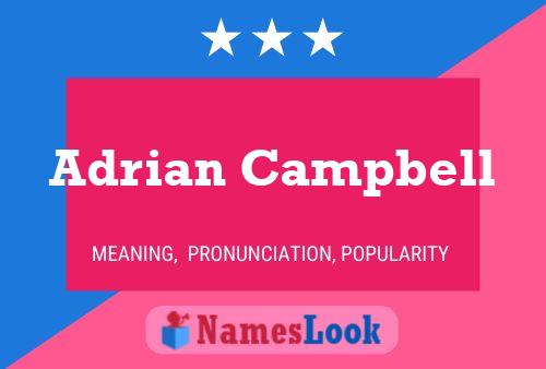 Adrian Campbell Name Poster