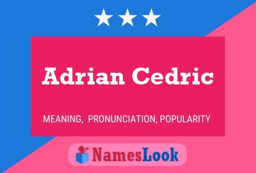 Adrian Cedric Name Poster