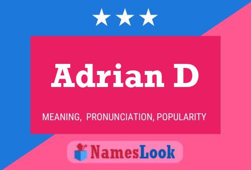 Adrian D Name Poster