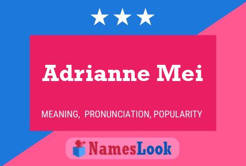 Adrianne Mei Name Poster