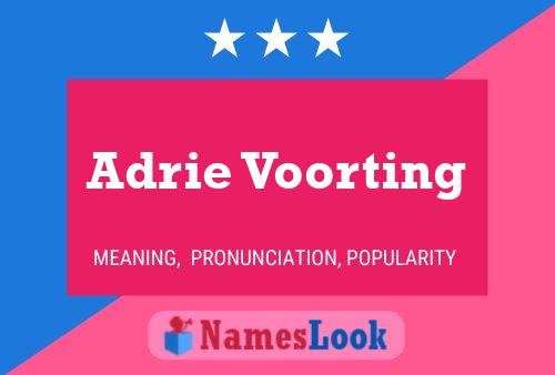 Adrie Voorting Name Poster