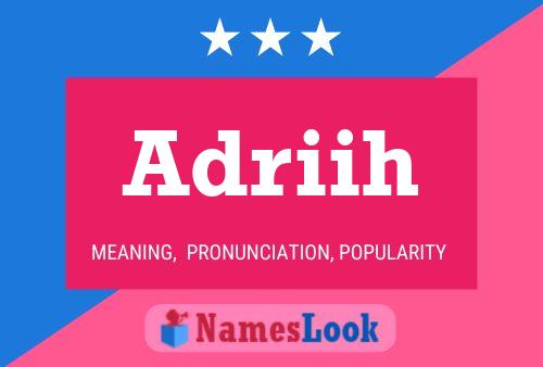 Adriih Name Poster