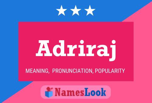 Adriraj Name Poster