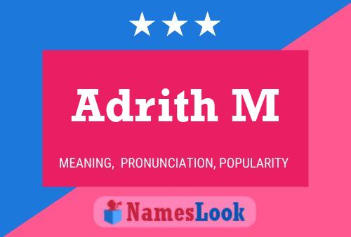 Adrith M Name Poster