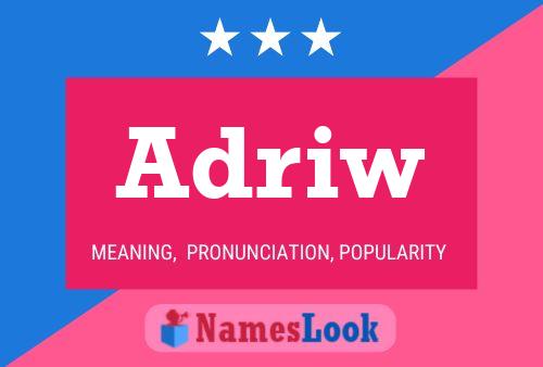 Adriw Name Poster