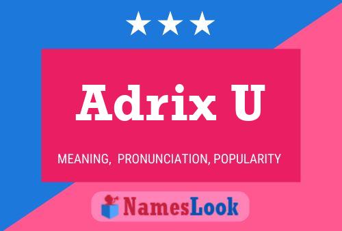 Adrix U Name Poster