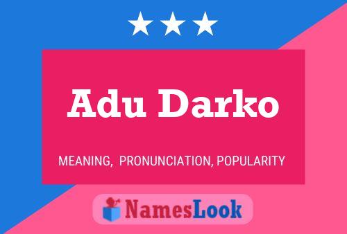 Adu Darko Name Poster