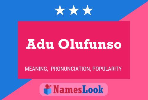 Adu Olufunso Name Poster