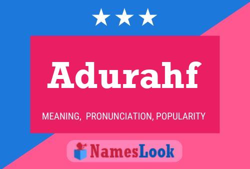 Adurahf Name Poster