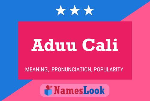 Aduu Cali Name Poster