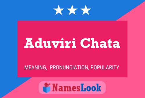 Aduviri Chata Name Poster