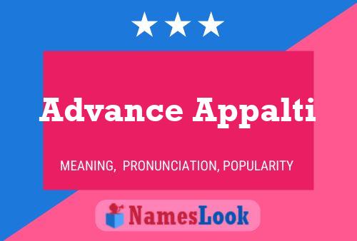 Advance Appalti Name Poster