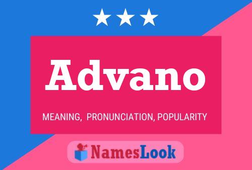 Advano Name Poster