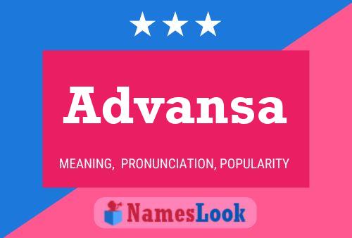 Advansa Name Poster