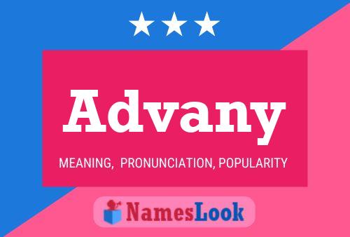 Advany Name Poster