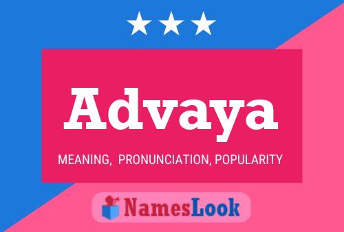 Advaya Name Poster