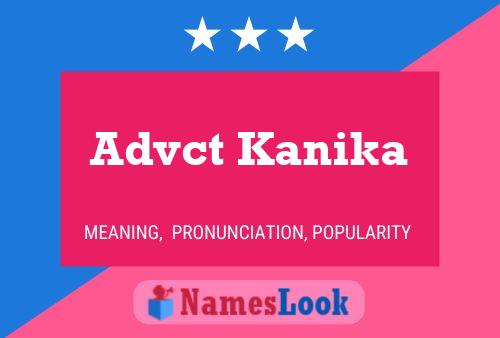 Advct Kanika Name Poster