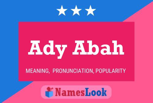 Ady Abah Name Poster