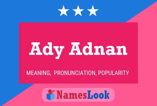 Ady Adnan Name Poster