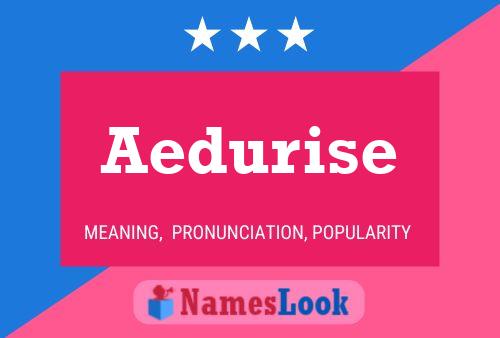 Aedurise Name Poster