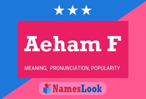 Aeham F Name Poster