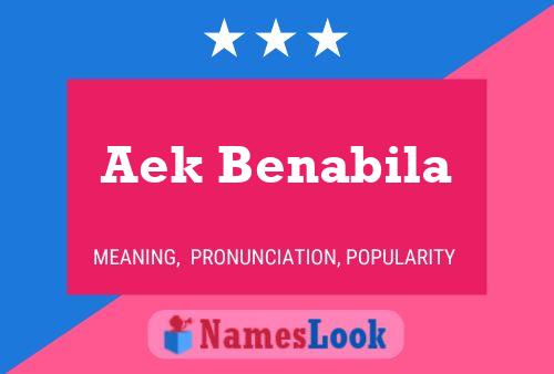 Aek Benabila Name Poster