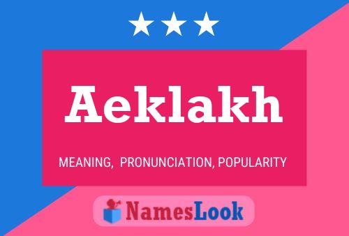 Aeklakh Name Poster