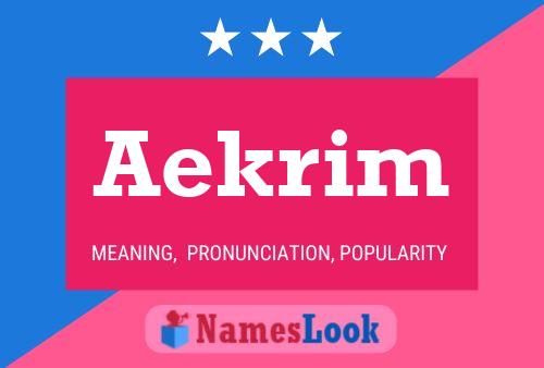 Aekrim Name Poster