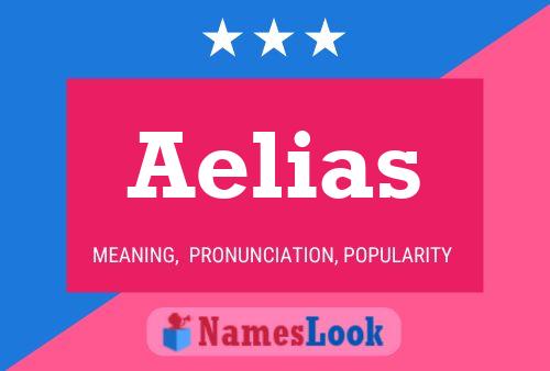 Aelias Name Poster