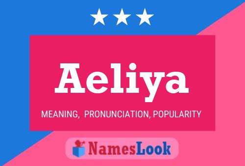 Aeliya Name Poster