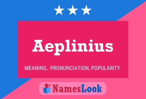 Aeplinius Name Poster