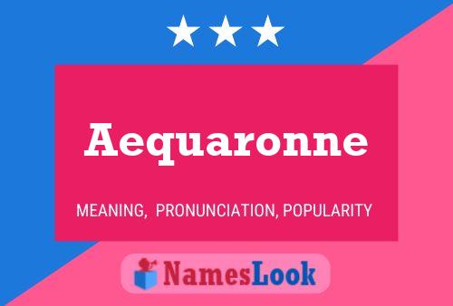 Aequaronne Name Poster