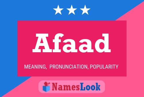 Afaad Name Poster