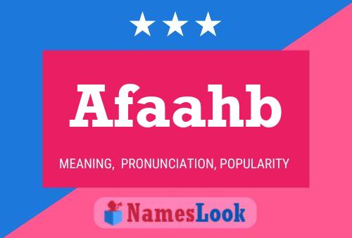 Afaahb Name Poster