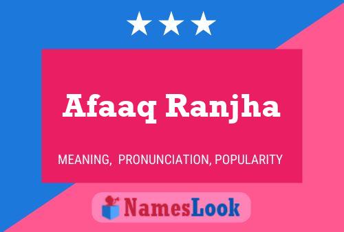 Afaaq Ranjha Name Poster