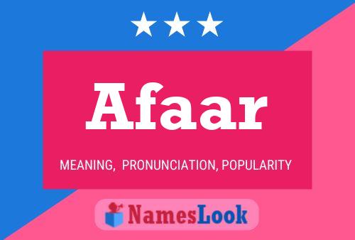 Afaar Name Poster