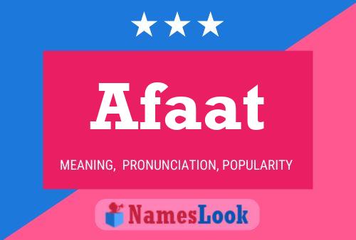 Afaat Name Poster