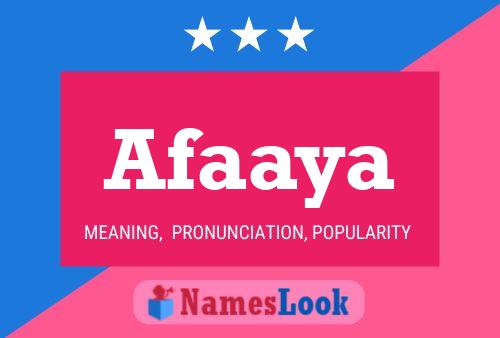 Afaaya Name Poster