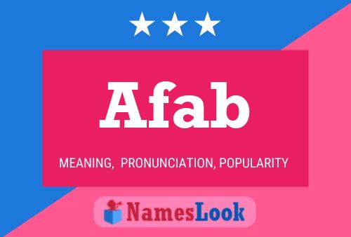 Afab Name Poster