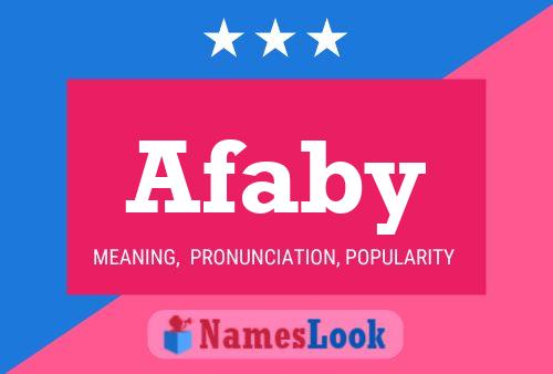 Afaby Name Poster