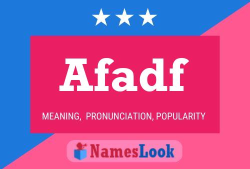 Afadf Name Poster